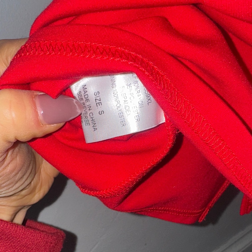 White Birch Bold Red Ruched Mini Dress - Picture 9 of 10